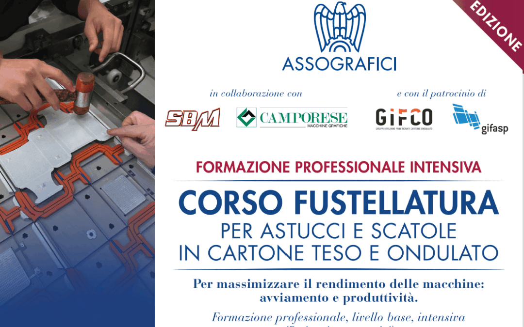 Corso di Fustellatura dal 21 al 25 luglio – Aperte le iscrizioni