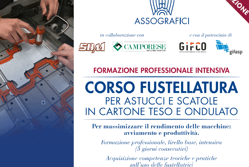 Corso di Fustellatura dal 22 al 26 settembre 2025 – Aperte le iscrizioni