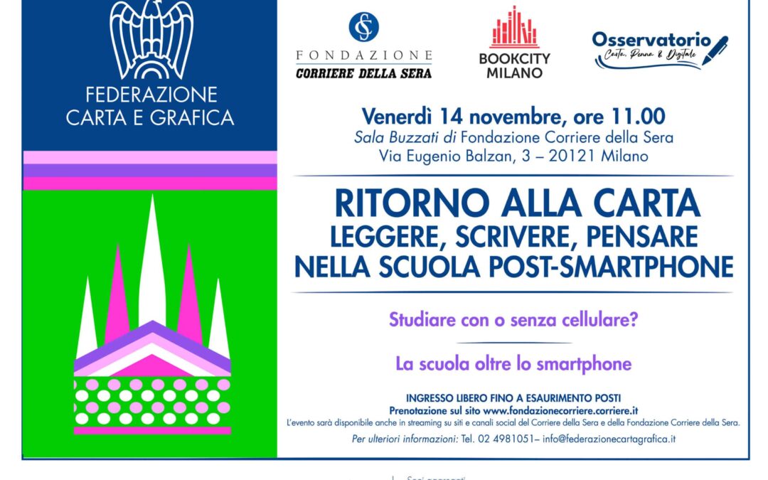 A Bookcity la Federazione parla della scuola senza cellulare