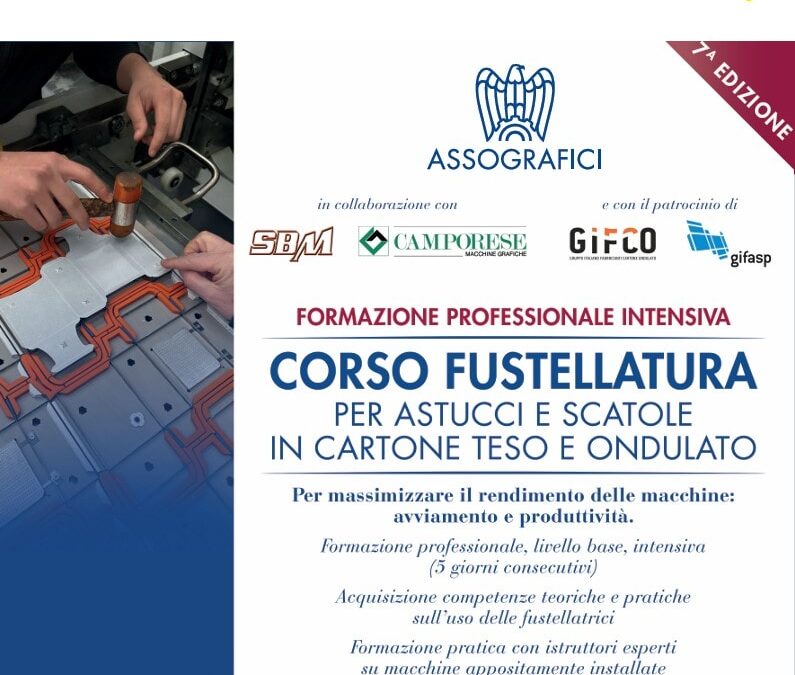 Corso di Fustellatura – Settima edizione dal 23 al 27 marzo