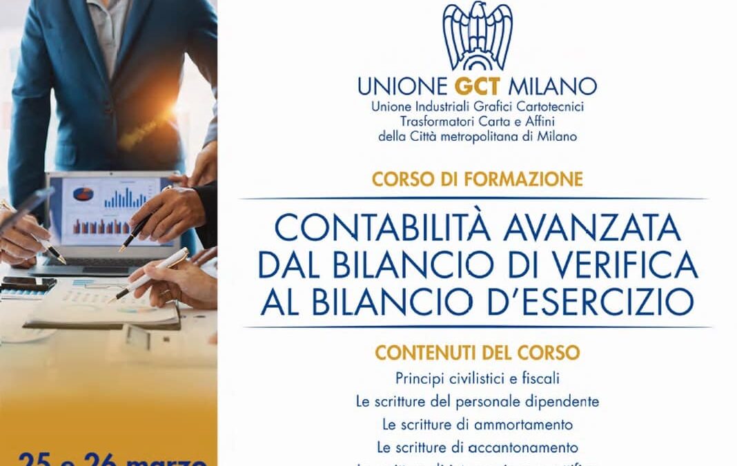 Corso ONLINE Contabilità avanzata, dal bilancio di verifica al bilancio d’esercizio – 25 e 26 marzo 2026